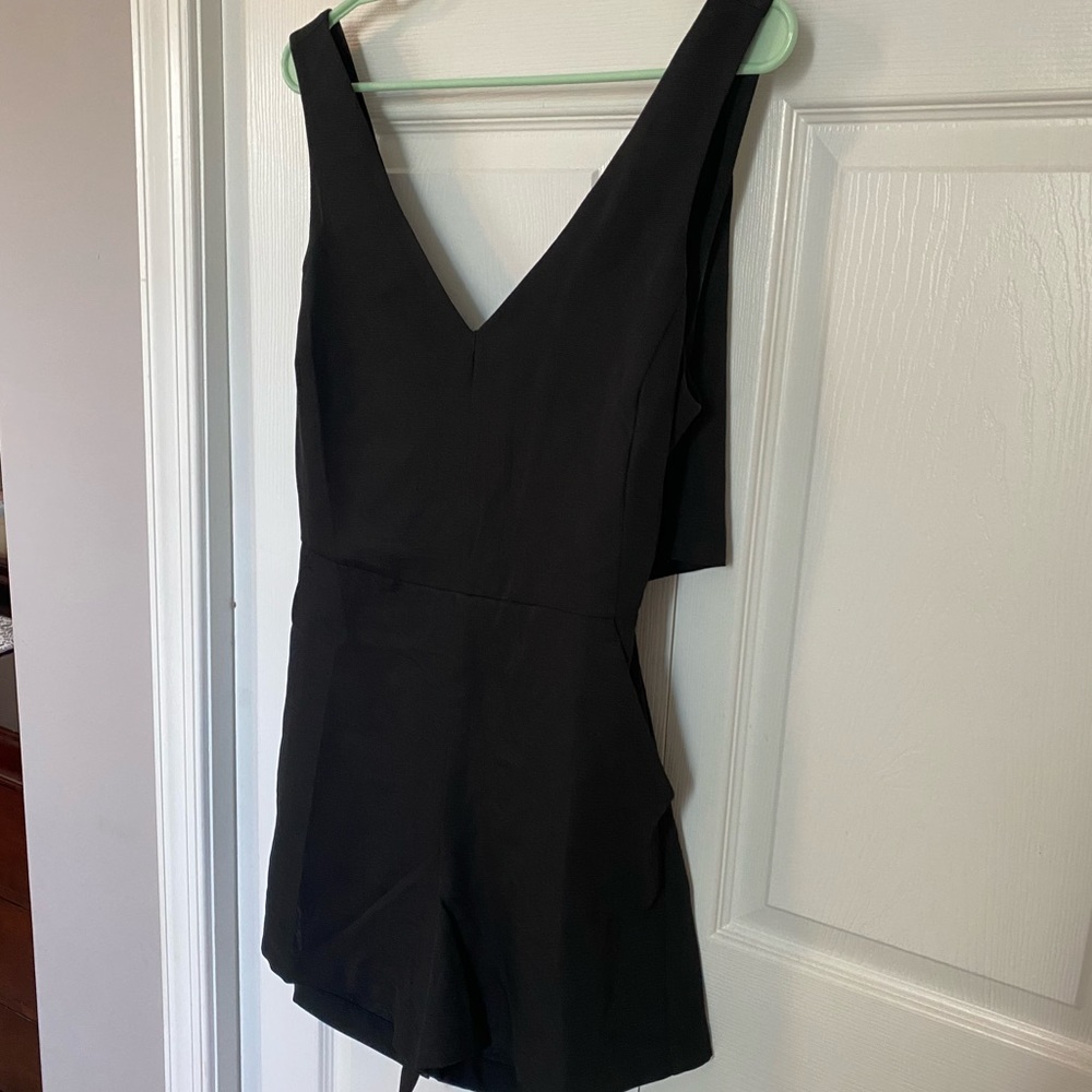 Shinestar Black Wrap Waist Romper
